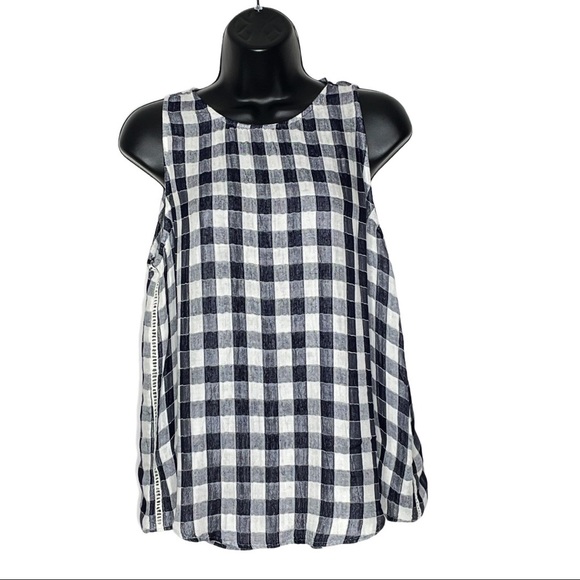 CLOTH & STONE sleeveless gingham top | M - Picture 1 of 7